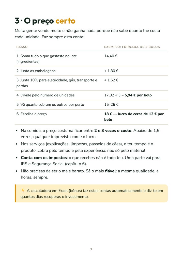Página de Rendimento Extra